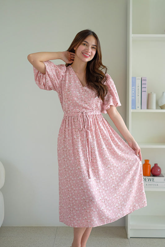 Dulce Midi Dress - Cameo pink