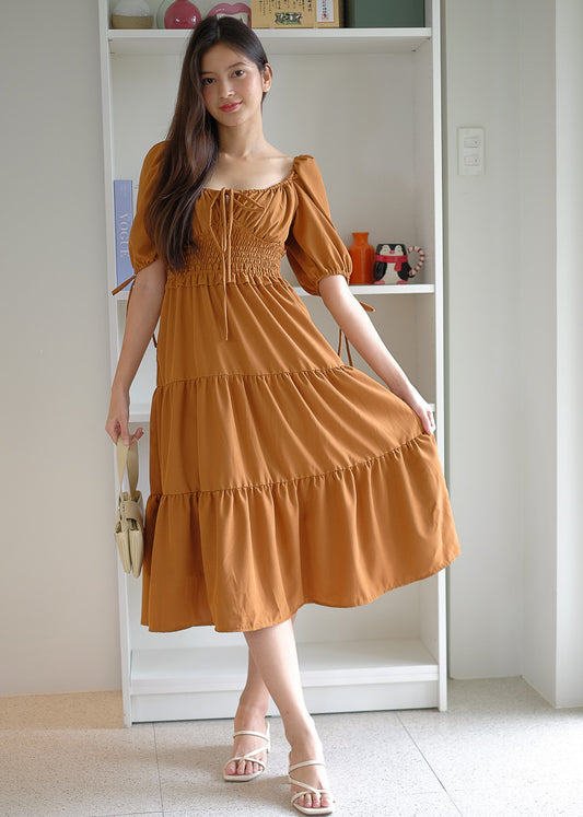 Noreen Maxi dress - Brown