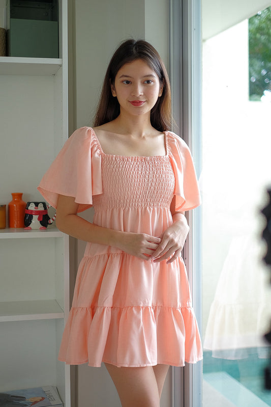 Isabelle mini dress -  peach puzz