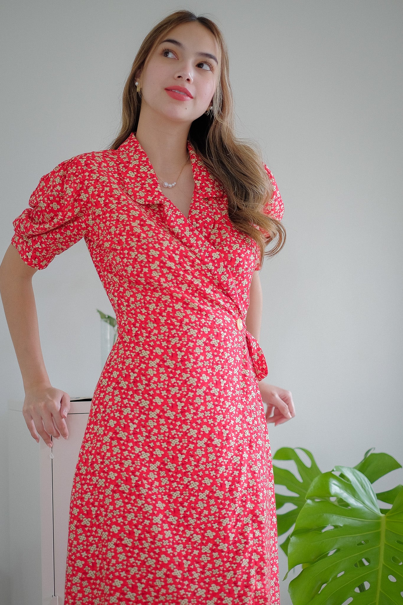 Drew wrap dress - Jasmin prints red