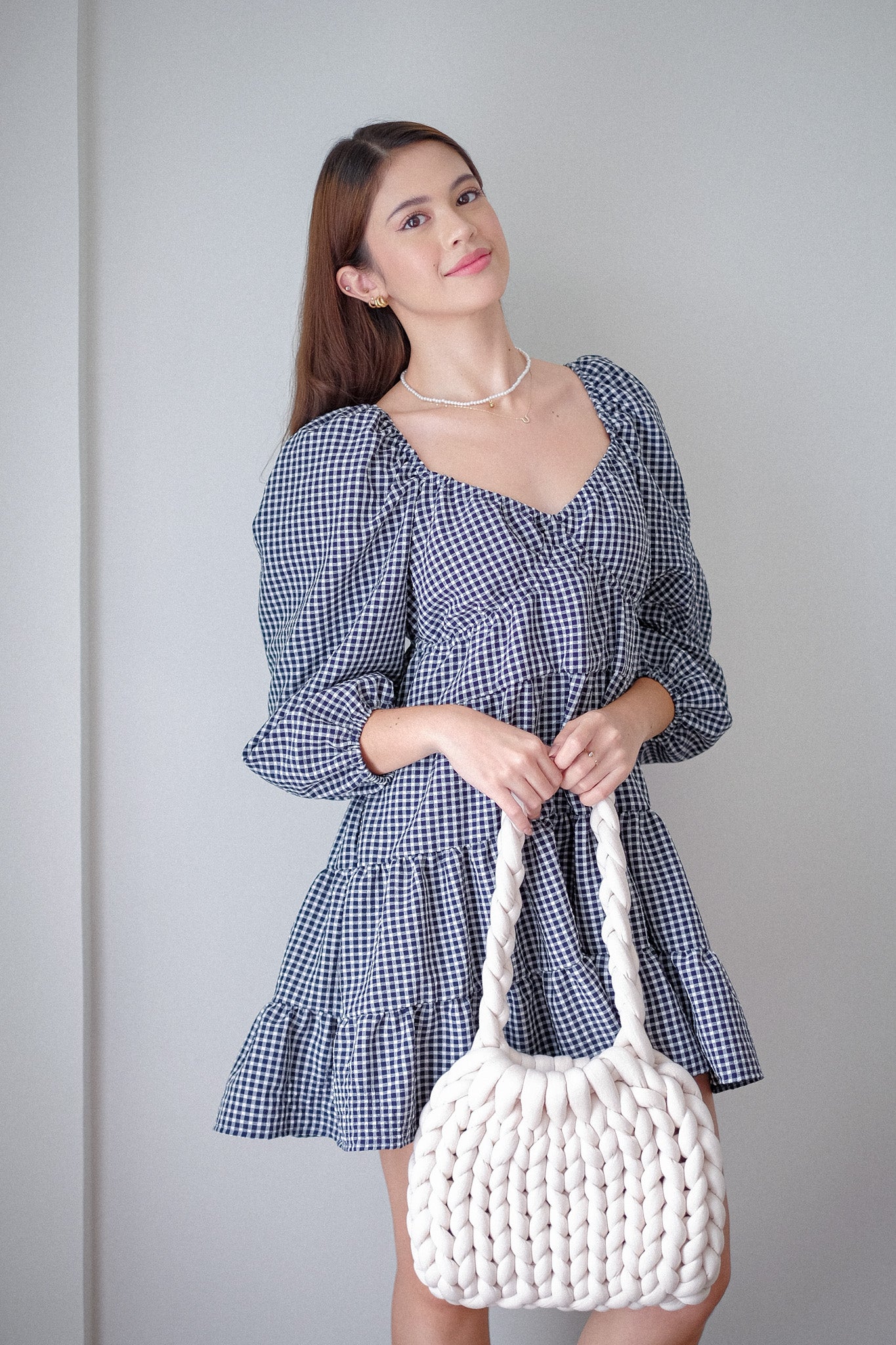 Caroline baby doll dress - black gingham