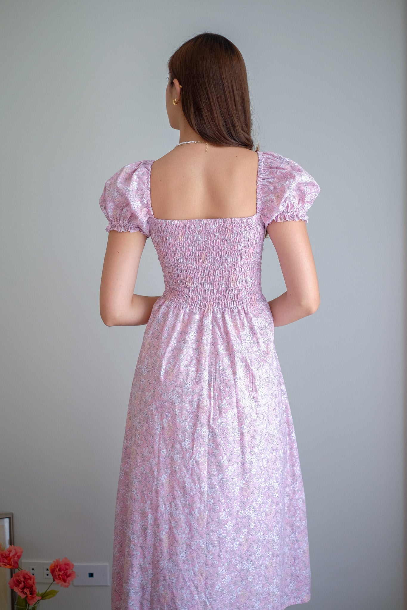 Camilla midi dress - pink floral