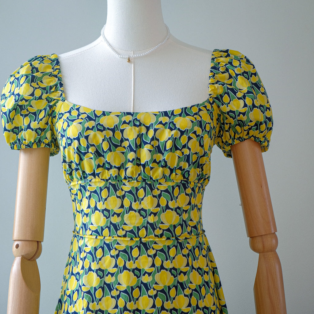 The Suri Mini dress - yellow floral