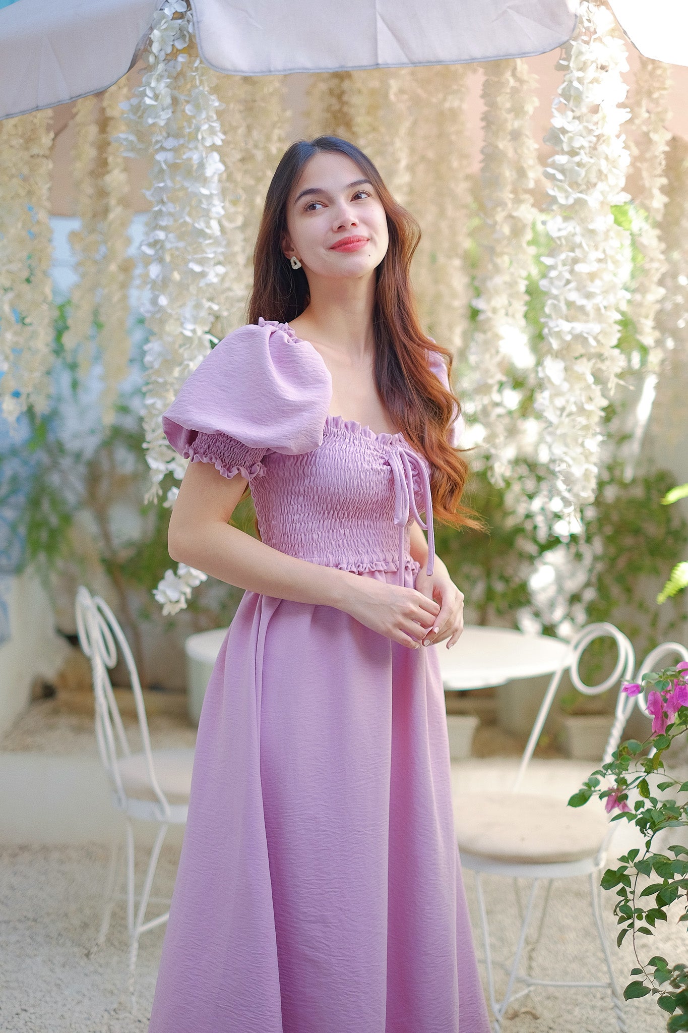 Ava Midi Dress - lavender pink – Sunnyside Clothing Ph